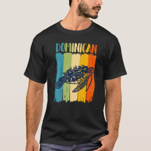 Retro Sea Turtle dominikanische Themenfreunde T-Shirt