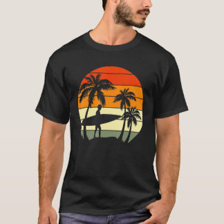 Retro Sea Wassersport Surfbrett leidet unter Tropi T-Shirt