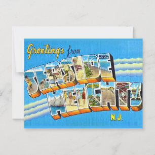 Retro Seaside Heights NJ  Postkarte