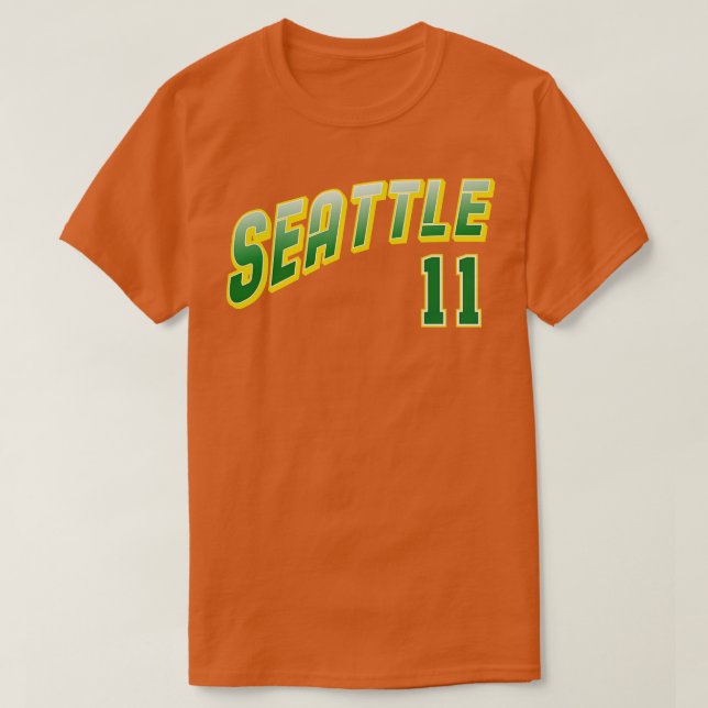 Retro Seattle Number 1 1 T-Shirt (Design vorne)