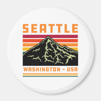 Retro Seattle Washington Staat Souvenir Mountain Magnet
