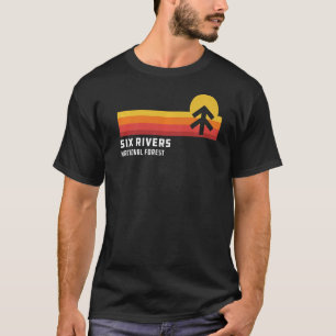 Retro sechs Flüsse National Forest Crescent City C T-Shirt