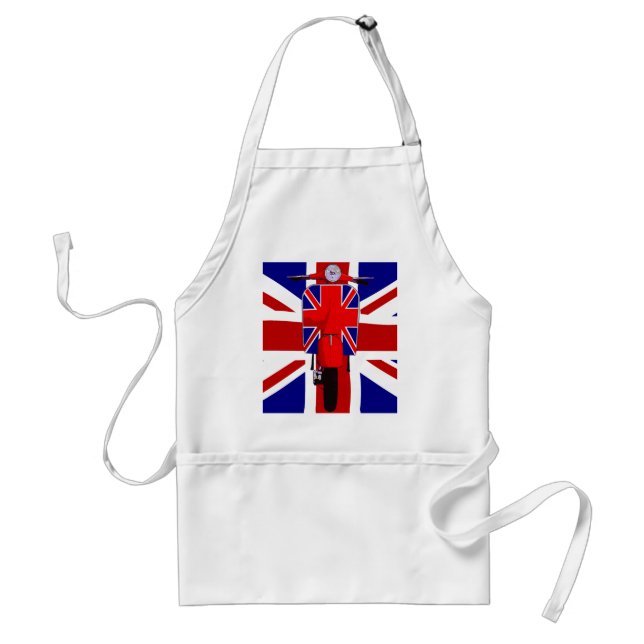 Retro Sechziger-britische Roller-Kunst UJ Schürze (Vorne)