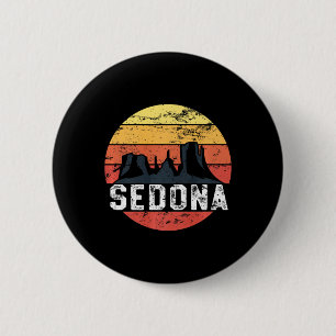Retro Sedona Arizona Familienurlaub Rote Felsen Gi Button