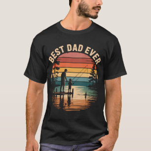 Retro-See-Angeln-Familien-Grafik T-Shirt