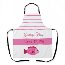 Retro-Seelandschaft-Abenteuer Rosa Fisch Vintage-D