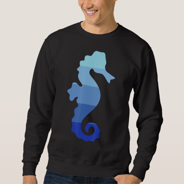 Retro-Seepferd Sweatshirt (Vorderseite)