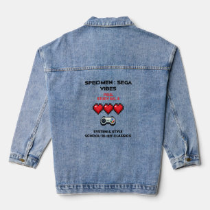 Retro Sega Vibes Pixel Studie Nr. 4 Jeansjacke