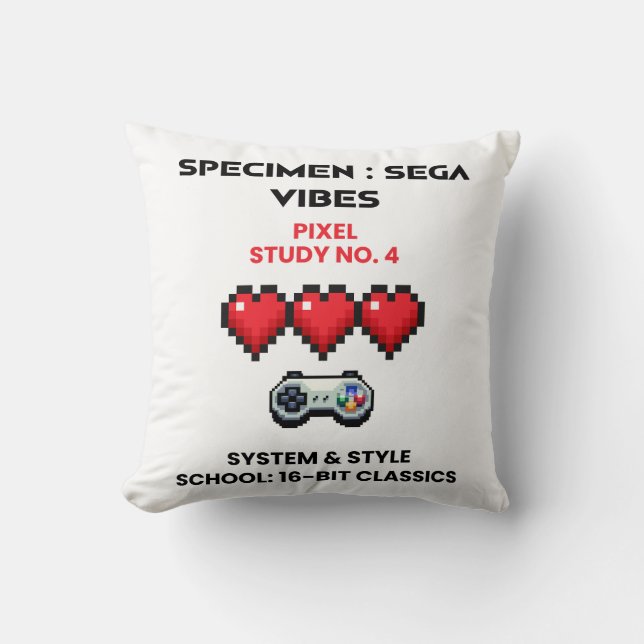 Retro Sega Vibes Pixel Studie Nr. 4 Kissen (Vorderseite)