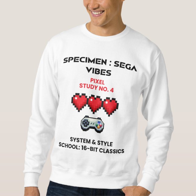 Retro Sega Vibes Pixel Studie Nr. 4 Sweatshirt (Vorderseite)