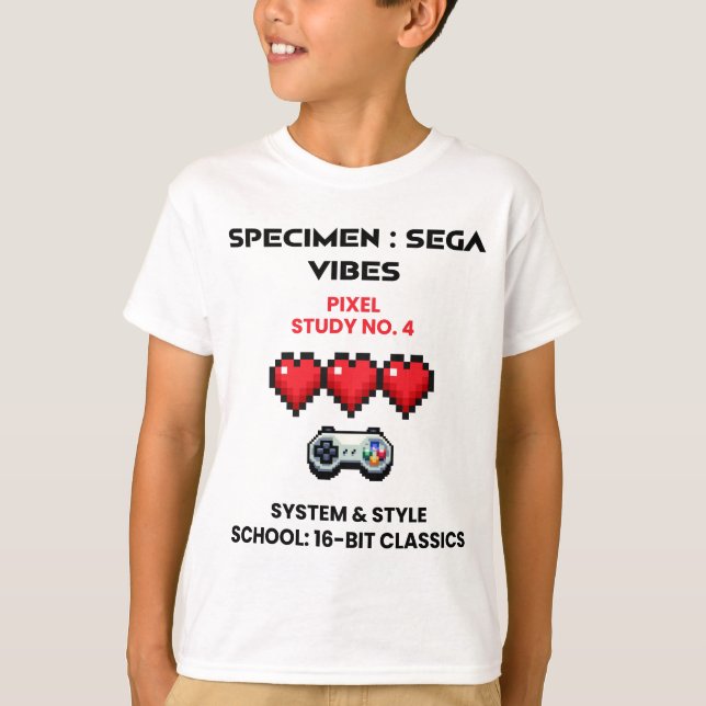 Retro Sega Vibes Pixel Studie Nr. 4 T-Shirt (Vorderseite)