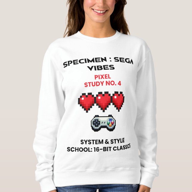 Retro Sega Vibes Pixel Study No. 4 Sweatshirt (Vorderseite)