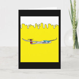Retro-Segelflugzeug Karte