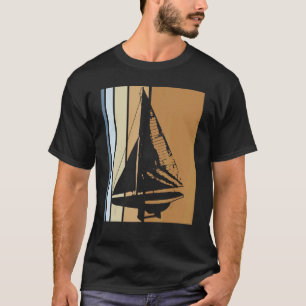 Retro-Segelschiff Skipper Schiff Katamaran Yacht S T-Shirt