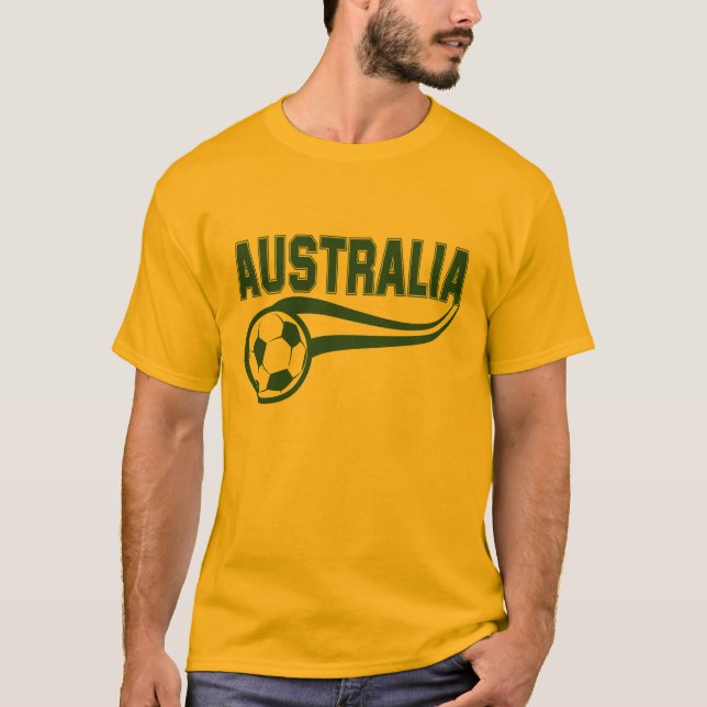 Retro sehen Australien und Fußball-Design T-Shirt (Vorderseite)