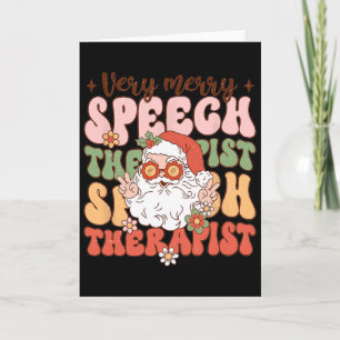 Retro Sehr Fröhlicher Sprachtherapeut Weihnachten Karte