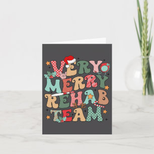 Retro sehr Merry Rehab Team Xmas Therapie Squad Sl Karte