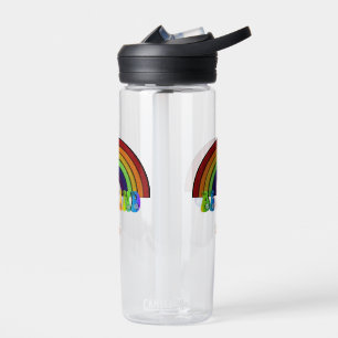 Retro Sei Freundlich LGBTQ Regenbogen Positivität  Trinkflasche