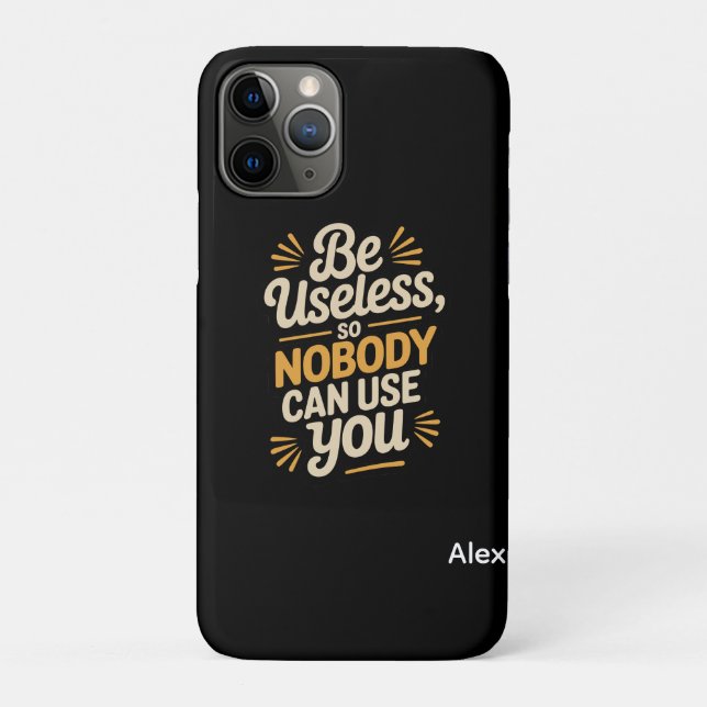 Retro sei nutzloser lustiger Spruch iPhone Case-Mate iPhone Hülle (Rückseite)