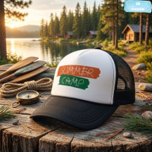 Retro-Seil-Design für Sommercamp im Handzeichnungs
