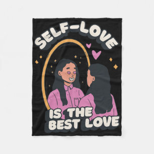 Retro Self Liebe ist die beste Liebe für psychisch Fleecedecke