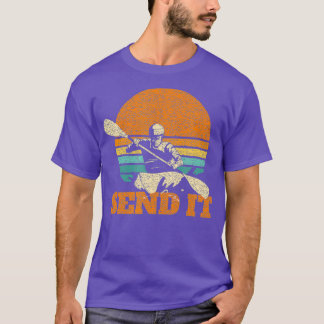 Retro senden Sie es Whitewater Rafting Slang Desig T-Shirt