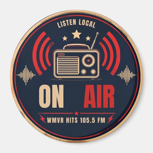 Retro-Sendung "ON AIR" Radio Magnet (Vorne)