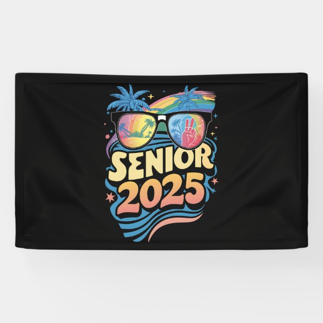 Retro Senior 2025 Class of 2025 Abschluss Banner (Horizontal)