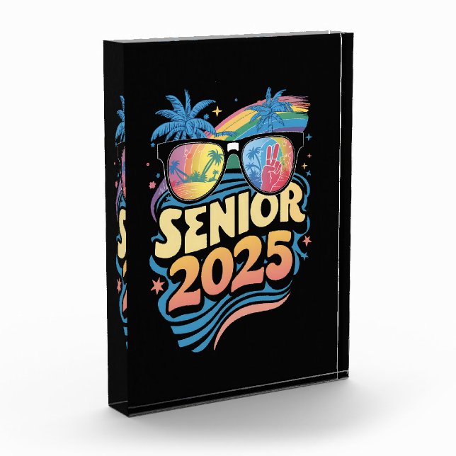 Retro Senior 2025 Class of 2025 Abschluss Fotoblock (Links)