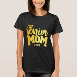 Retro Senior Mama Abschluss Class of 2024 School L T-Shirt