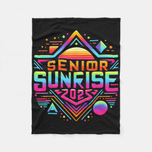Retro Senior Sonnenaufgang 2025 High School 12. Zw Fleecedecke