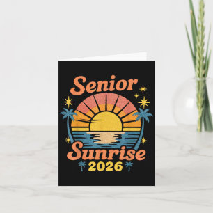 Retro Senior Sunrise 2026 High School CL von 2026 Karte
