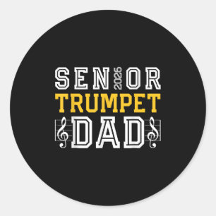 Retro Senior Trumpet Vater 2026 Marching Band CL Runder Aufkleber