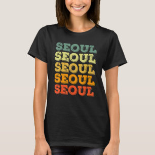 Retro Seoul Südkorea Vintage Reisender T-Shirt