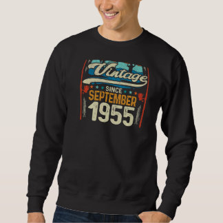 Retro September 1955 67 Jahre alter Fischfang 67.  Sweatshirt