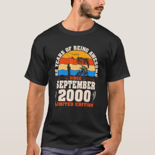 Retro September 2000 22 Jahre altes Angeln 22. Bir T-Shirt