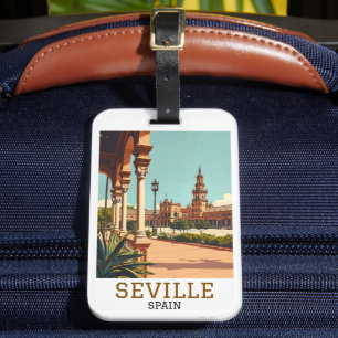 Retro Sevilla Spanien Andalusien Architektur Gepäckanhänger