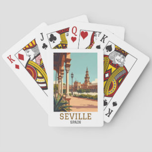 Retro Sevilla Spanien Andalusien Architektur Spielkarten