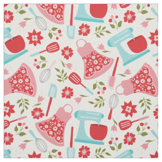 Retro Shabby Chic Kitchen Fabric Stoff