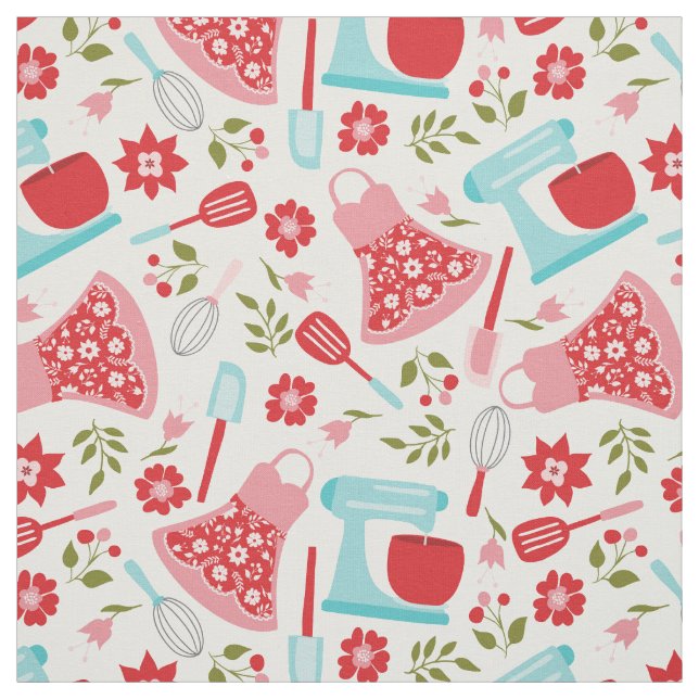 Retro Shabby Chic Kitchen Fabric Stoff (Muster)