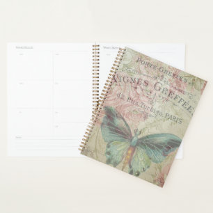 Retro,Shabby Chic,Vintag,ländlich,florale,b Planer