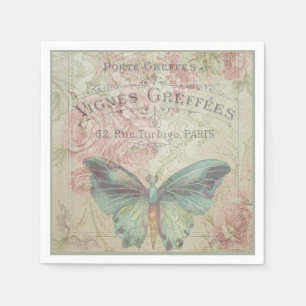 Retro,Shabby Chic,Vintag,ländlich,florale,b Serviette