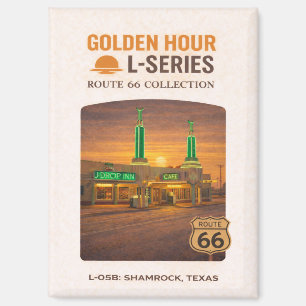 Retro Shamrock Texas Route 66 Landmark Kunst Magnet