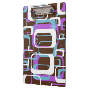 RETRO SHAPES PATTERN KLEMMBRETT
