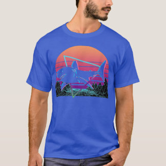 Retro Shark Vaporwave Ästhetik T-Shirt