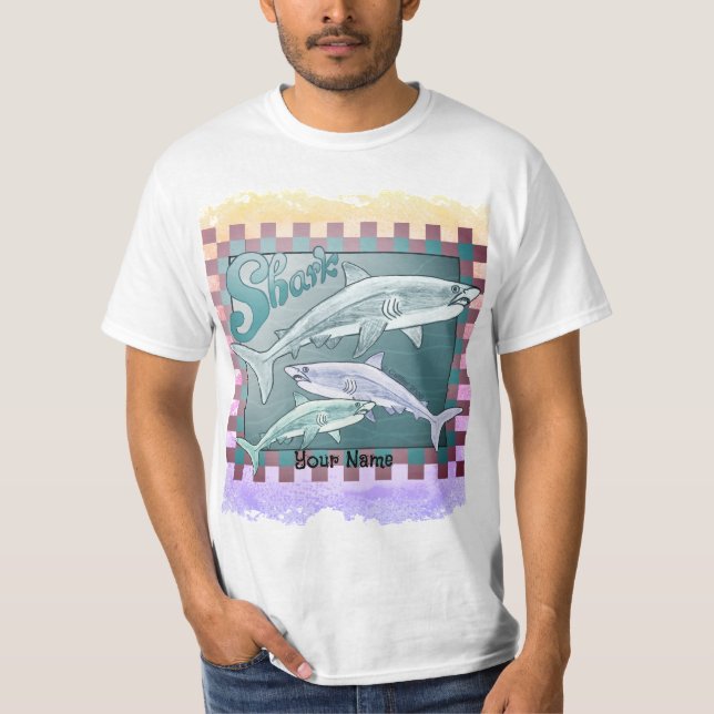 Retro Sharks T-Shirt (Vorderseite)