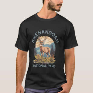 Retro Shenandoah Nationalpark Weißwedelhirsch H T-Shirt