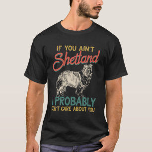 Retro Shetland Schäferhund Hund Sheltie Männer Fra T-Shirt