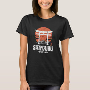 Retro Shinjuku Tokio Torii-Tor japanische Kanji So T-Shirt