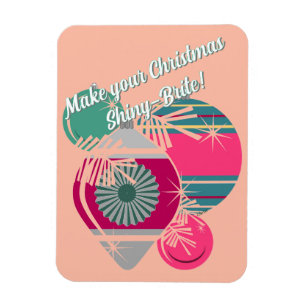 Retro Shiny Brite Weihnachtsdekoration Magnet